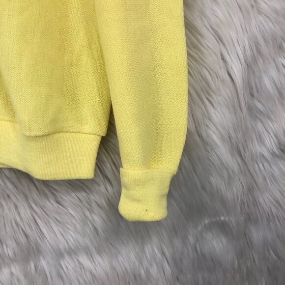 Vintage JCPENNEY Lemon Yellow Cardigan by The Fox Sweater USA, Mint SZ L - Picture 4 of 7